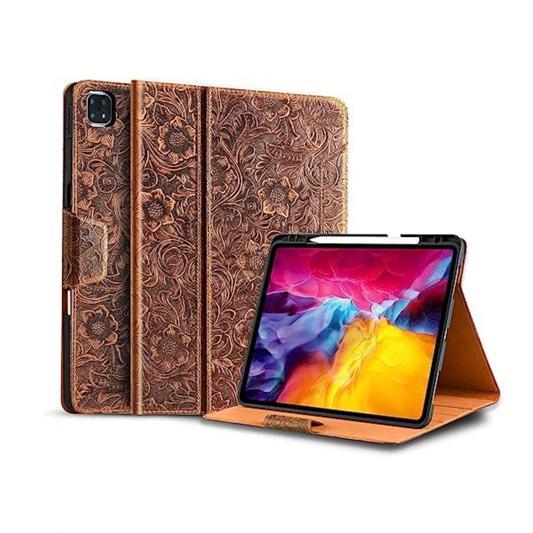 Gexmil Leather iPad Pro Case with Pencil Holder - DOKUTRONIX