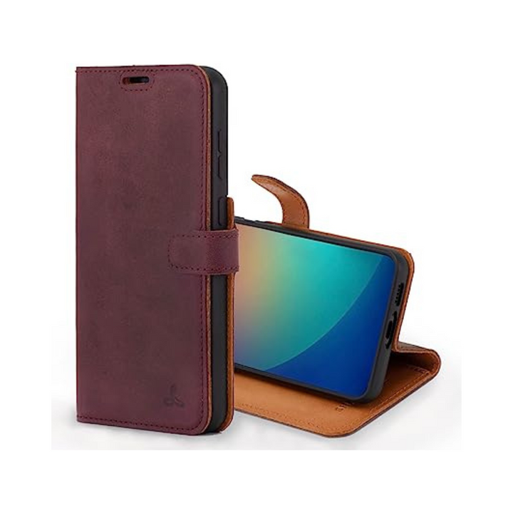 Plum Leather S23 Wallet Case - DOKUTRONIX