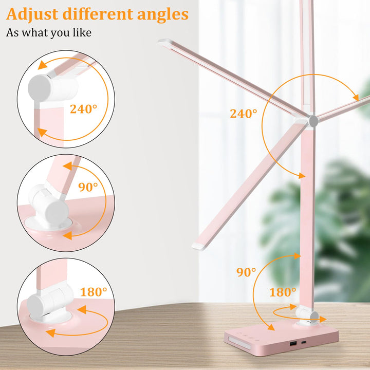 ColorTouch LED Desk Lamp with USB & Night Light - DOKUTRONIX