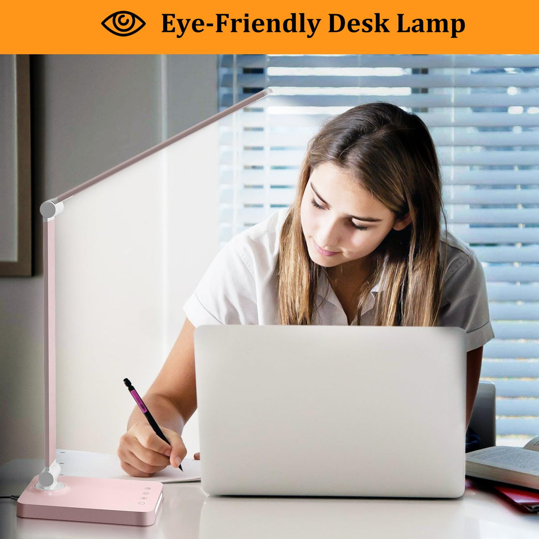 ColorTouch LED Desk Lamp with USB & Night Light - DOKUTRONIX