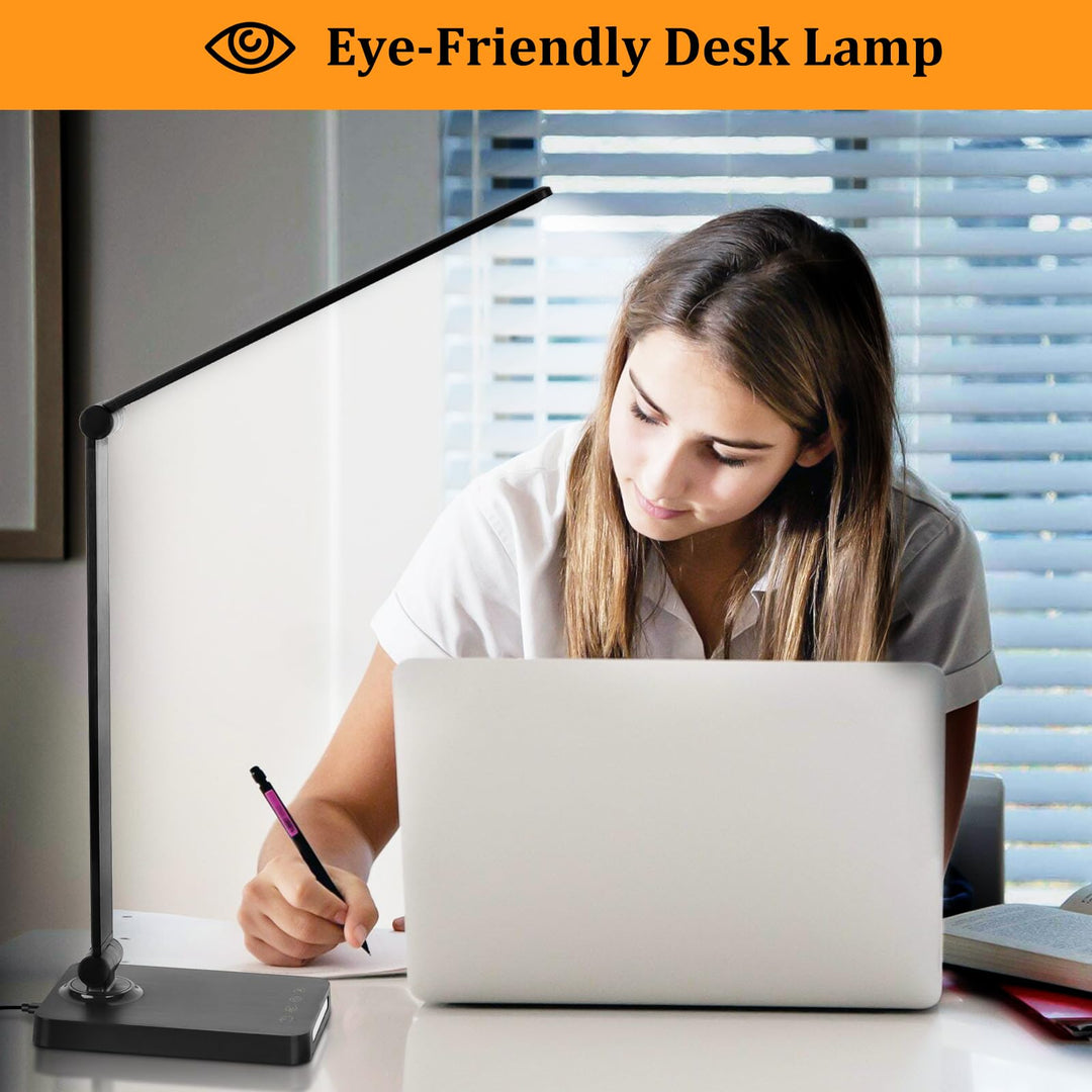 Smart Touch LED Desk Lamp with USB & Color Modes - DOKUTRONIX