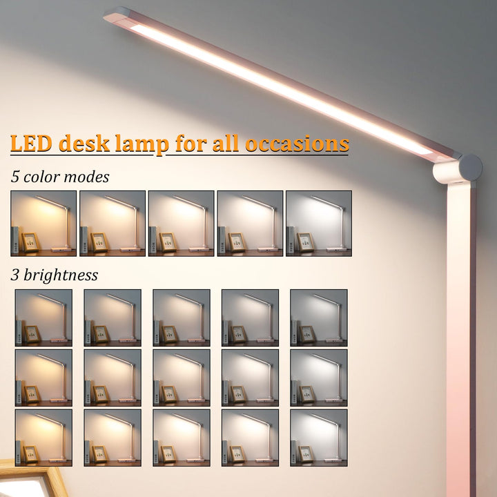 ColorTouch LED Desk Lamp with USB & Night Light - DOKUTRONIX