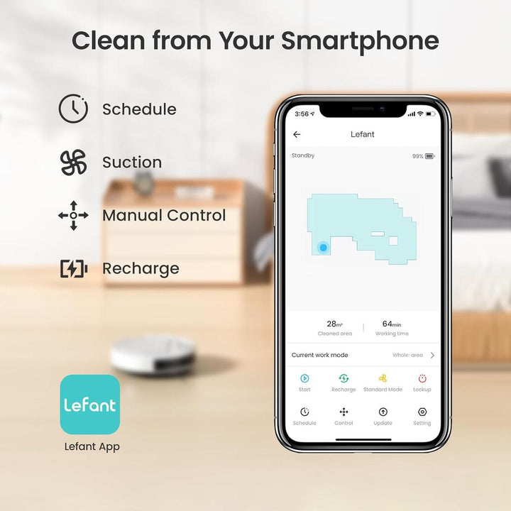 Lefant M210: Slim Smart Pet Hair Robot Vacuum - DOKUTRONIX