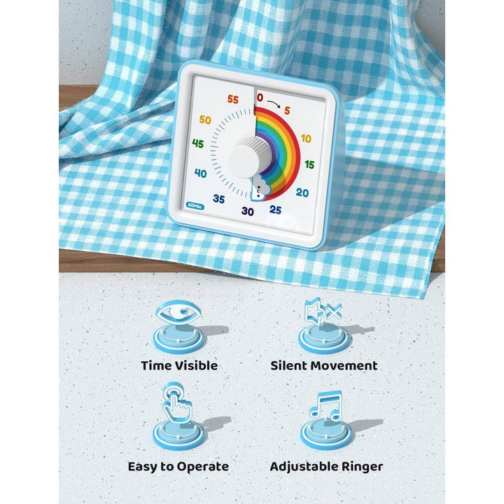 LIORQUE Rainbow Visual Timer for Kids & Classroom - DOKUTRONIX