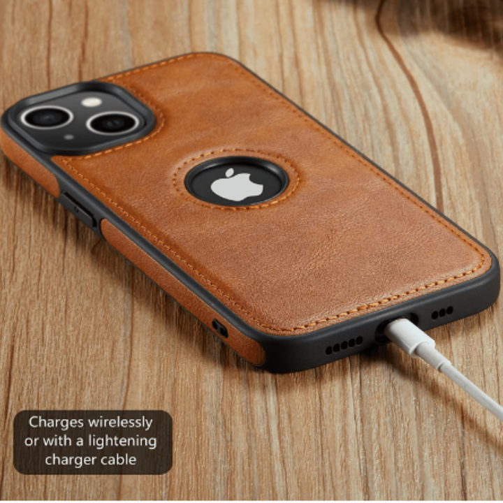 Elegance Slim Vegan Leather iPhone 14 Case - DOKUTRONIX