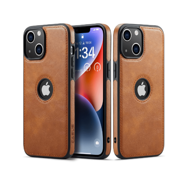 Elegance Slim Vegan Leather iPhone 14 Case - DOKUTRONIX