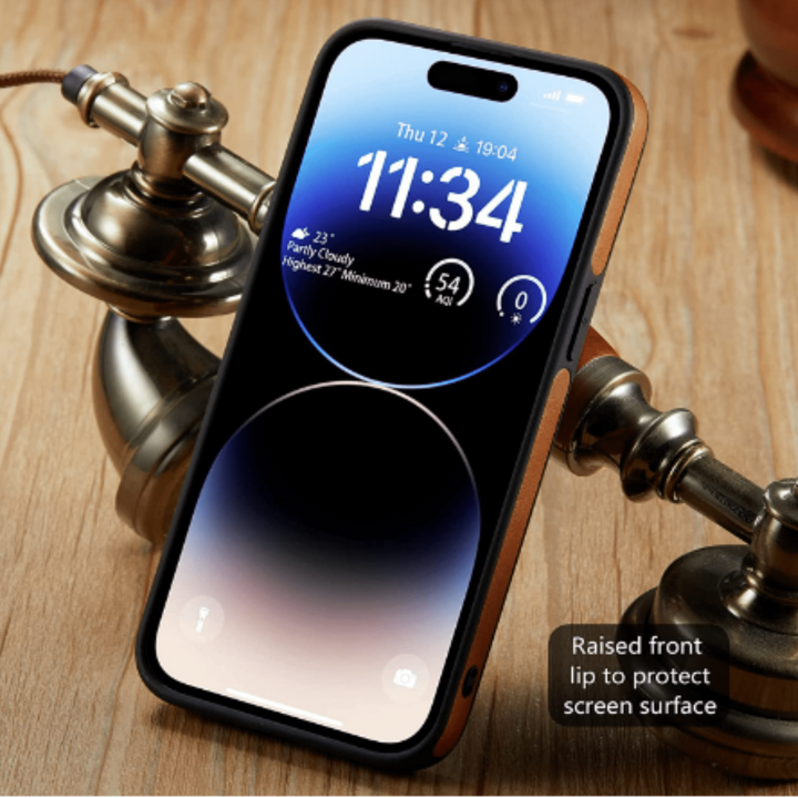 Elegance Slim Vegan Leather iPhone 14 Case - DOKUTRONIX