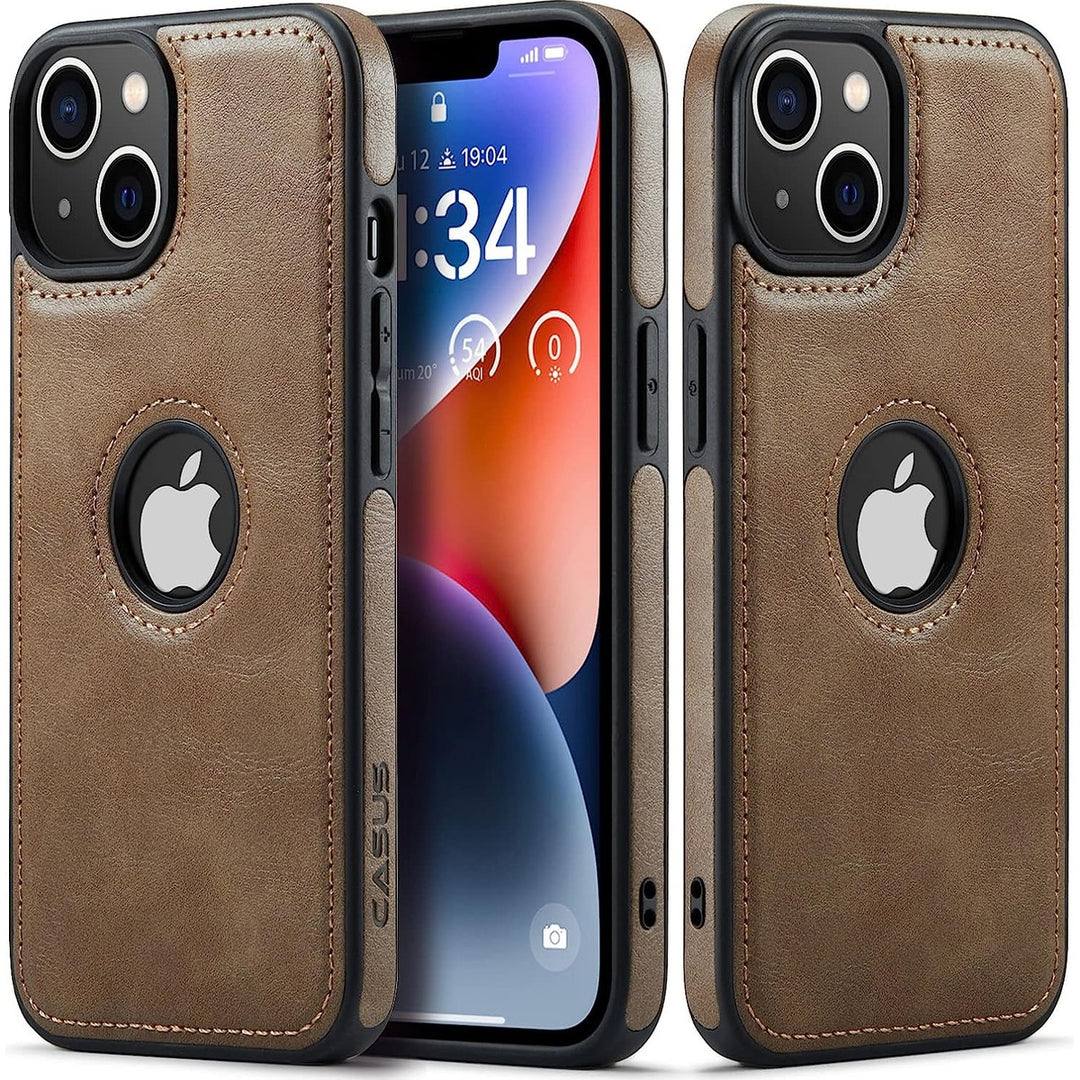Elegance Slim Vegan Leather iPhone 14 Case - DOKUTRONIX