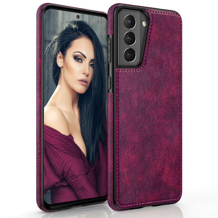 GalaxyS21 Leather Grip Case - DOKUTRONIX