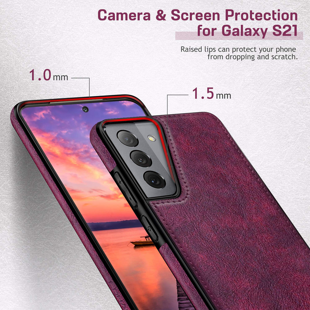 GalaxyS21 Leather Grip Case - DOKUTRONIX