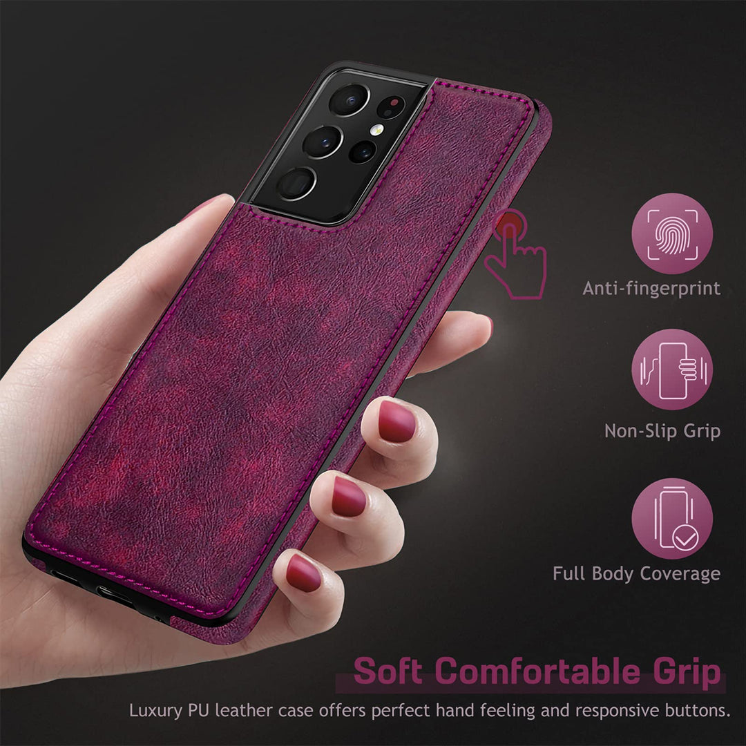 GalaxyS21 Leather Grip Case - DOKUTRONIX