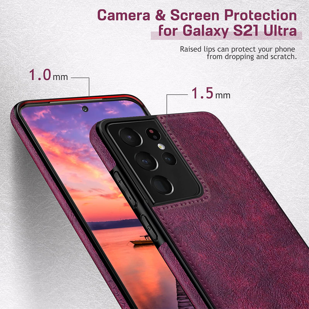 GalaxyS21 Leather Grip Case - DOKUTRONIX