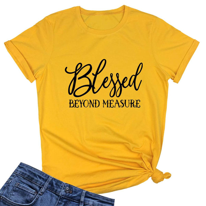 Blessed Beyond Graphic Tee for Women - DOKUTRONIX