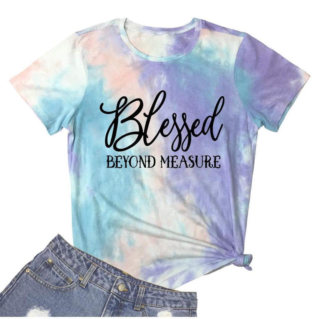 Blessed Beyond Graphic Tee for Women - DOKUTRONIX
