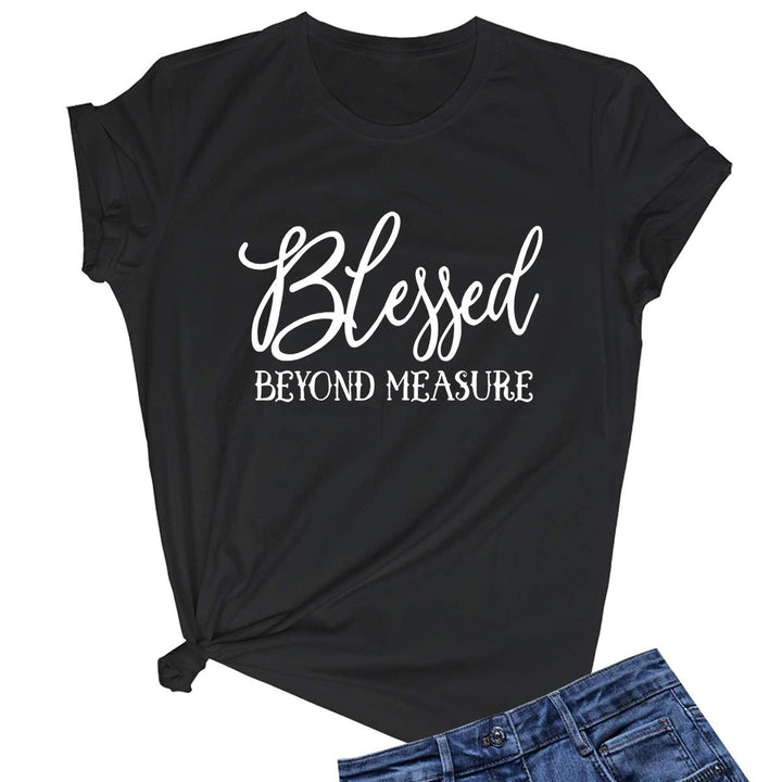 Blessed Beyond Graphic Tee for Women - DOKUTRONIX