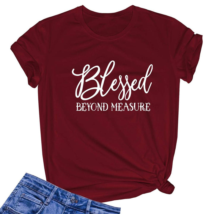 Blessed Beyond Graphic Tee for Women - DOKUTRONIX