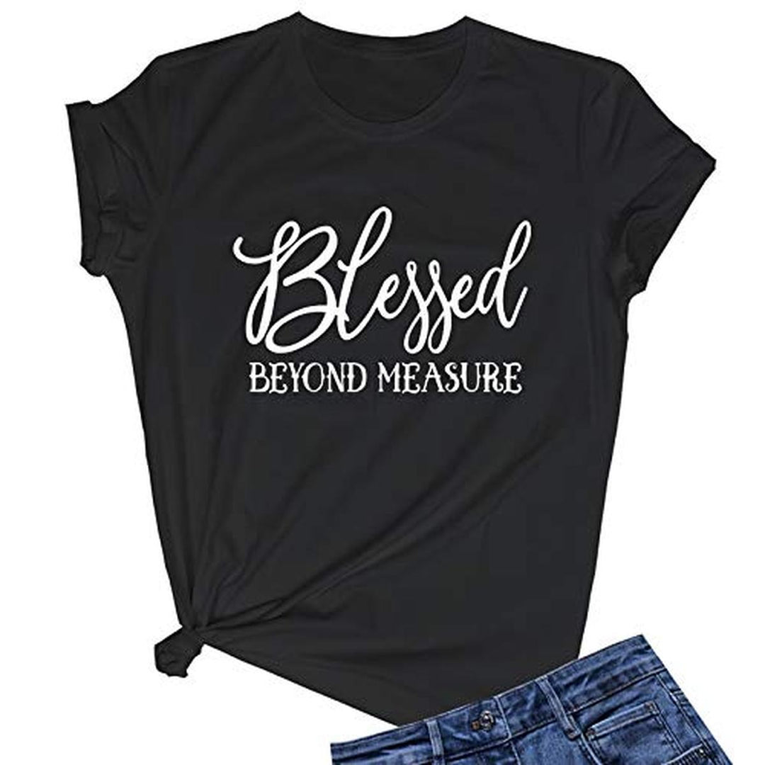 Blessed Beyond Graphic Tee for Women - DOKUTRONIX