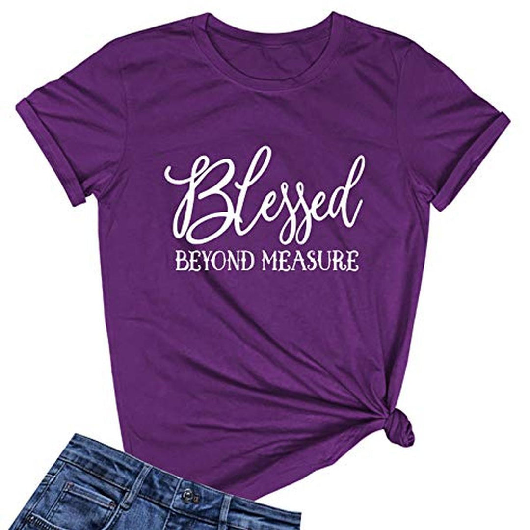 Blessed Beyond Graphic Tee for Women - DOKUTRONIX