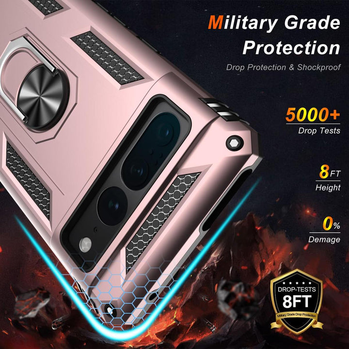 LUMARKE Shield: Pixel 7 Pro Case & Kickstand Rose Gold - DOKUTRONIX