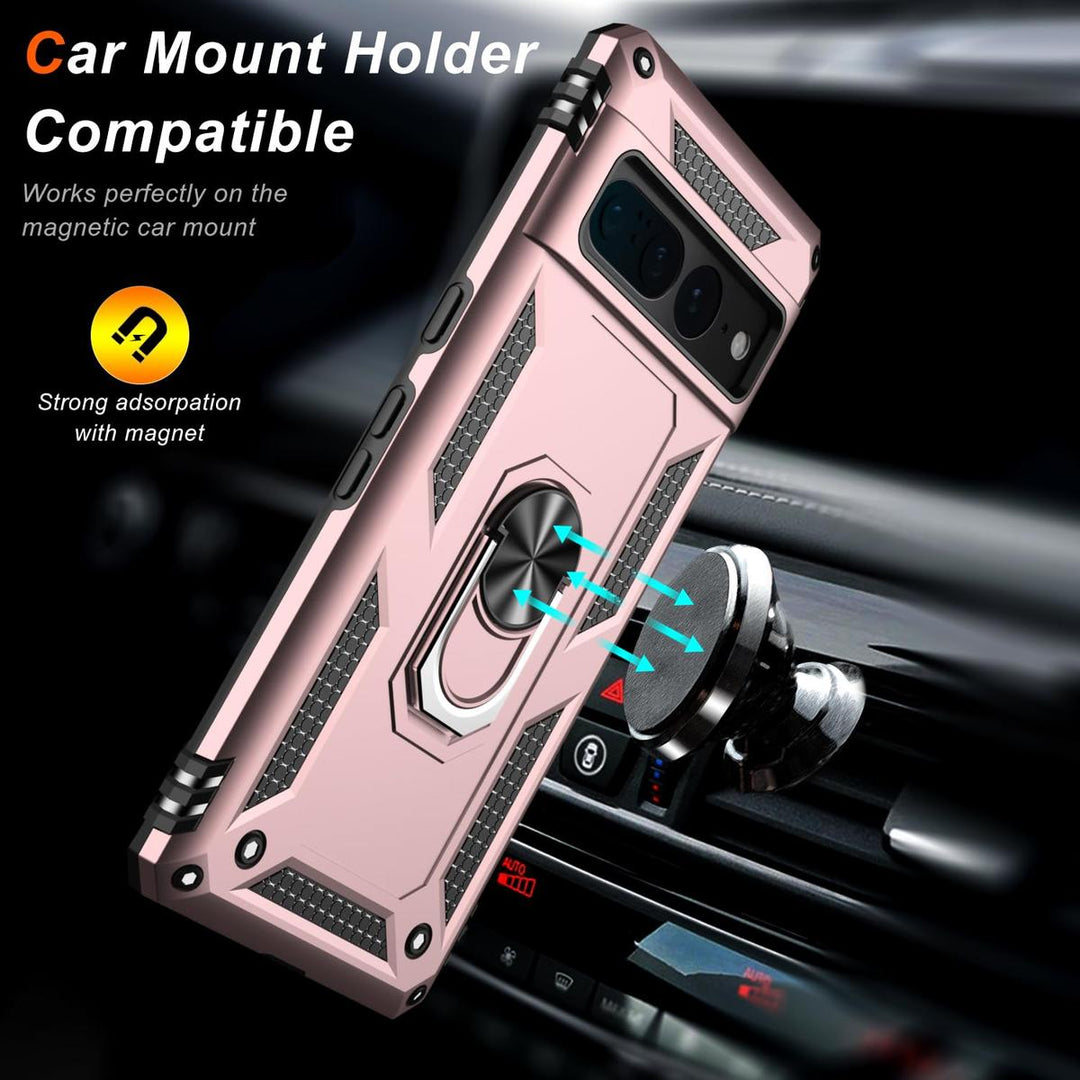 LUMARKE Shield: Pixel 7 Pro Case & Kickstand Rose Gold - DOKUTRONIX