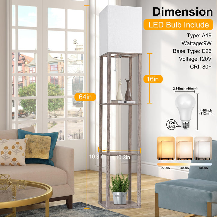 Lumishelf Floor Lamp - DOKUTRONIX