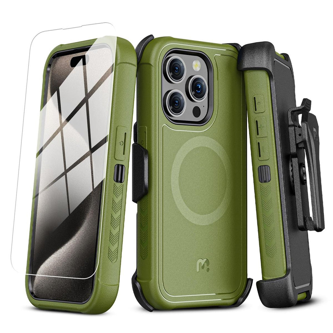 Maverick Armor Case for iPhone 15 Pro Max - Army Green - DOKUTRONIX