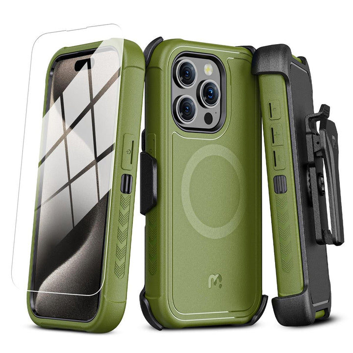 Maverick Armor Case for iPhone 15 Pro Max - Army Green - DOKUTRONIX