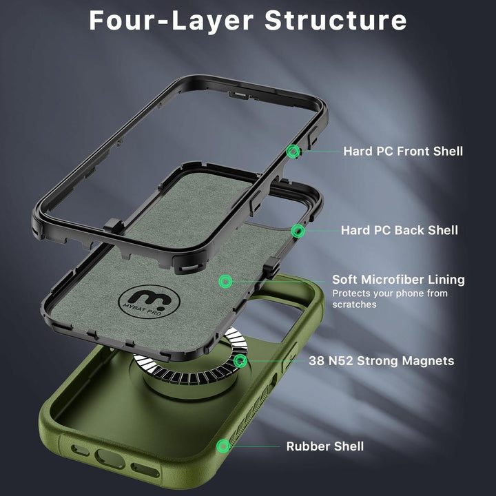 Maverick Armor Case for iPhone 15 Pro Max - Army Green - DOKUTRONIX