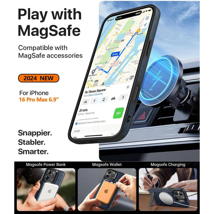 MagMax Leather Case - Blue - DOKUTRONIX