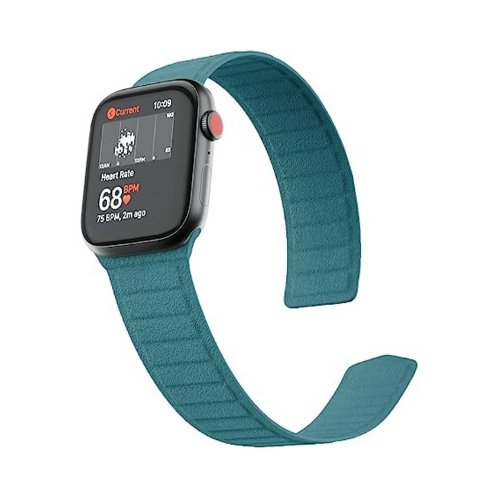 Alcantara Blue Magnetic Leather Band for Apple Watch - DOKUTRONIX