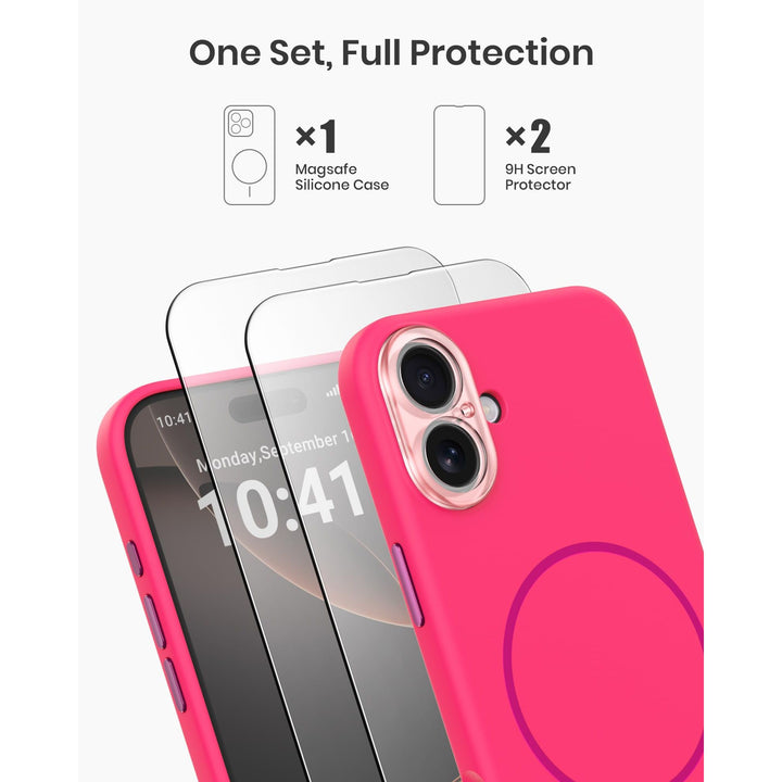 MagSafe Brown Silicone Case with Screen Protectors - DOKUTRONIX