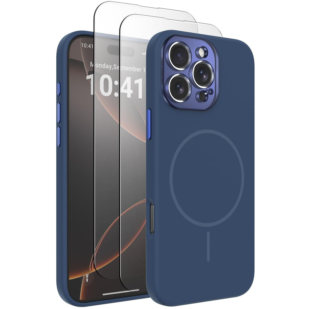 MagSafe Brown Silicone Case with Screen Protectors - DOKUTRONIX