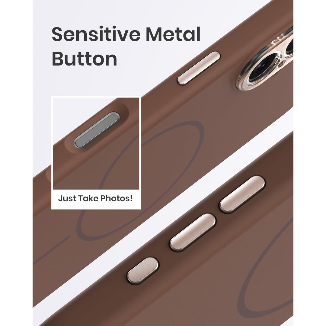 MagSafe Brown Silicone Case with Screen Protectors - DOKUTRONIX