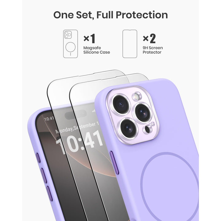 MagSafe Brown Silicone Case with Screen Protectors - DOKUTRONIX