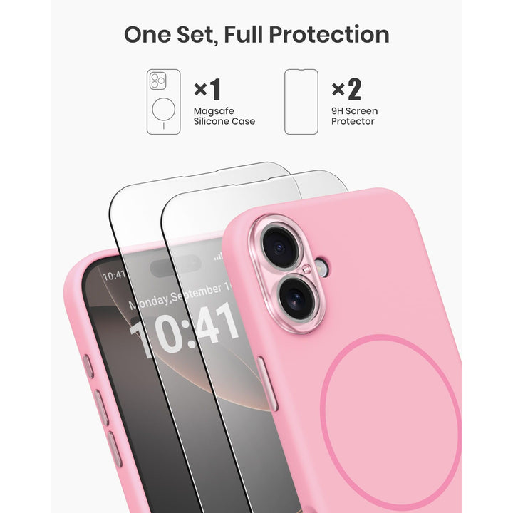 MagSafe Brown Silicone Case with Screen Protectors - DOKUTRONIX