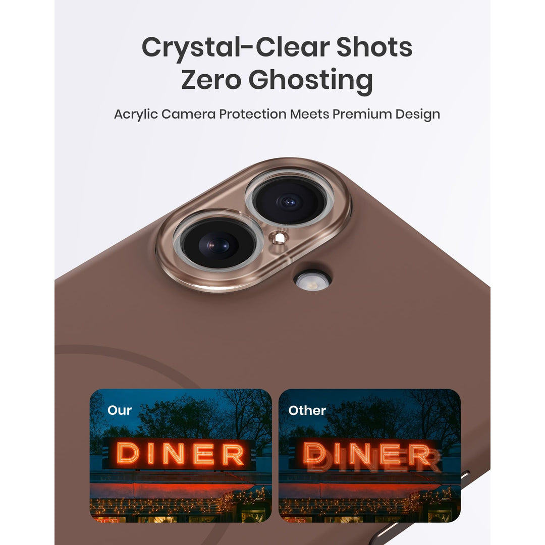 MagSafe Brown Silicone Case with Screen Protectors - DOKUTRONIX