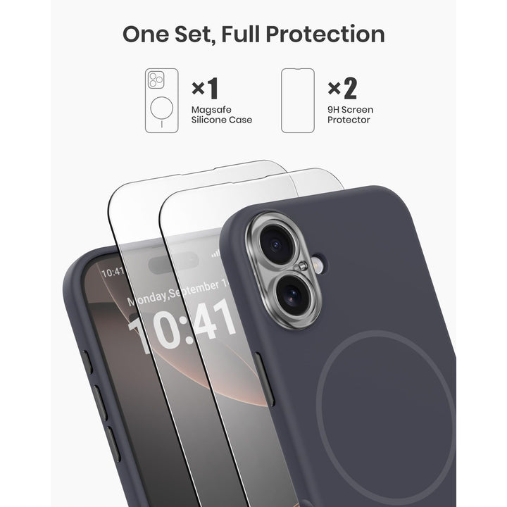 MagSafe Brown Silicone Case with Screen Protectors - DOKUTRONIX