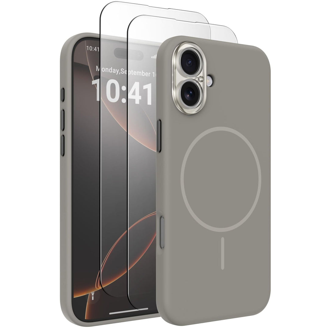 MagSafe Brown Silicone Case with Screen Protectors - DOKUTRONIX