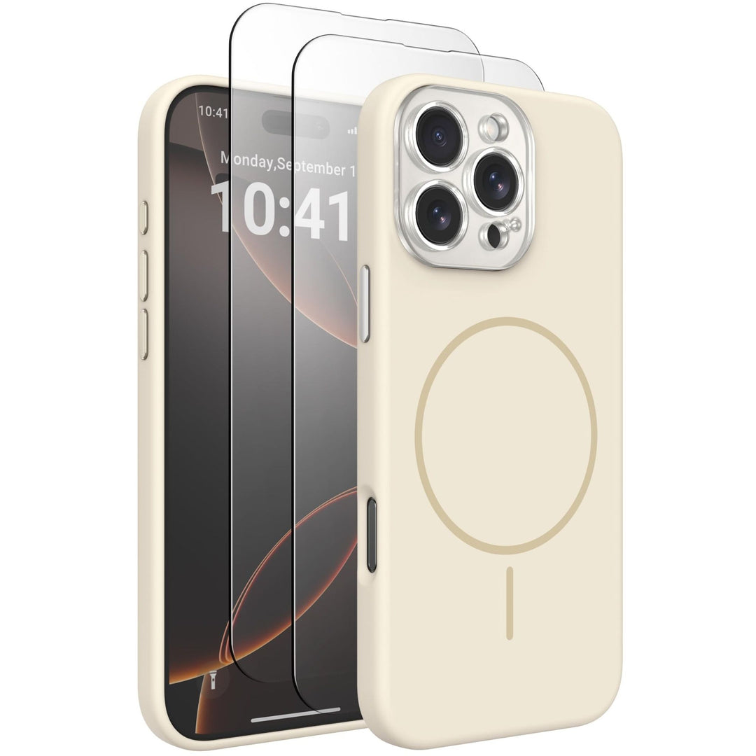 MagSafe Brown Silicone Case with Screen Protectors - DOKUTRONIX