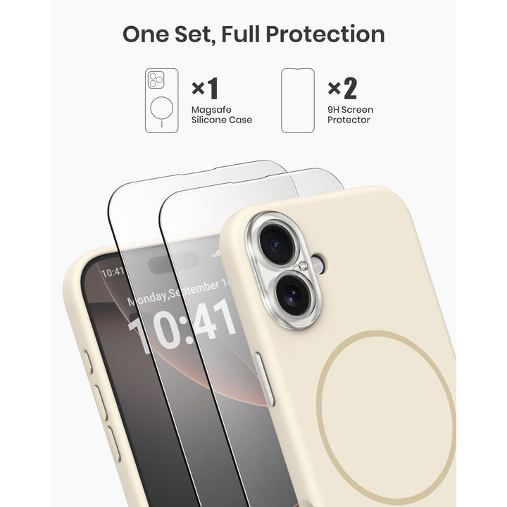 MagSafe Brown Silicone Case with Screen Protectors - DOKUTRONIX