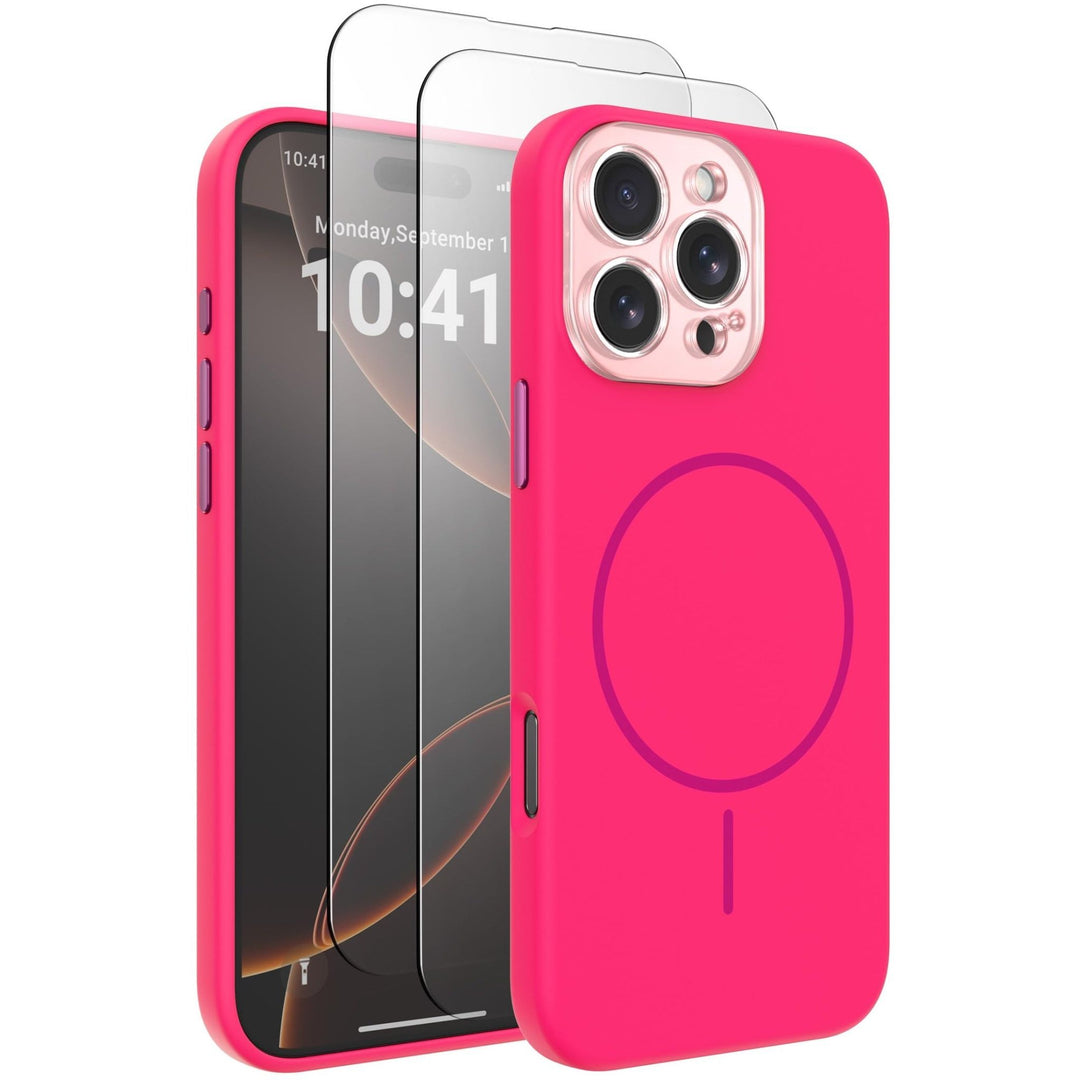 MagSafe Brown Silicone Case with Screen Protectors - DOKUTRONIX