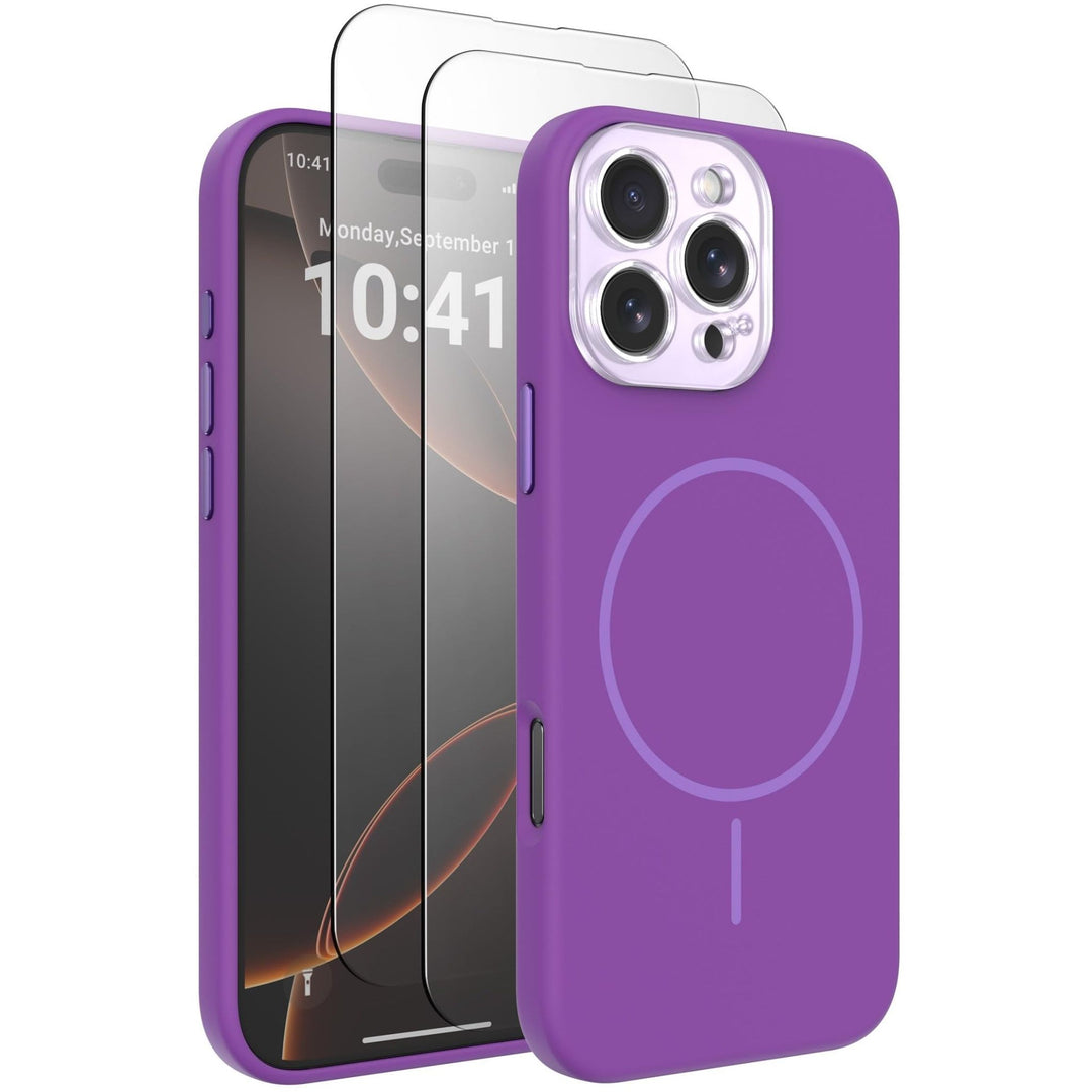 MagSafe Brown Silicone Case with Screen Protectors - DOKUTRONIX