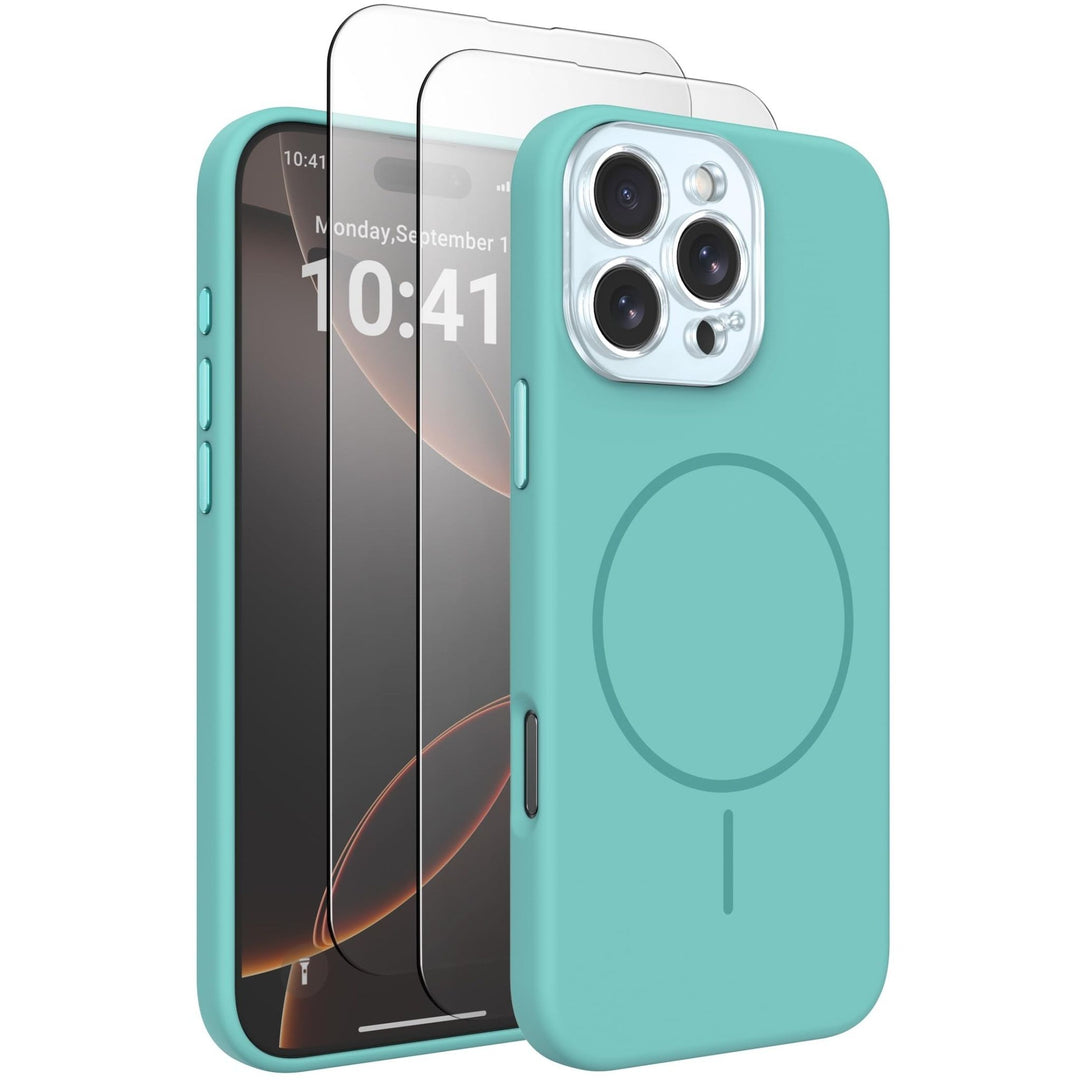 MagSafe Brown Silicone Case with Screen Protectors - DOKUTRONIX