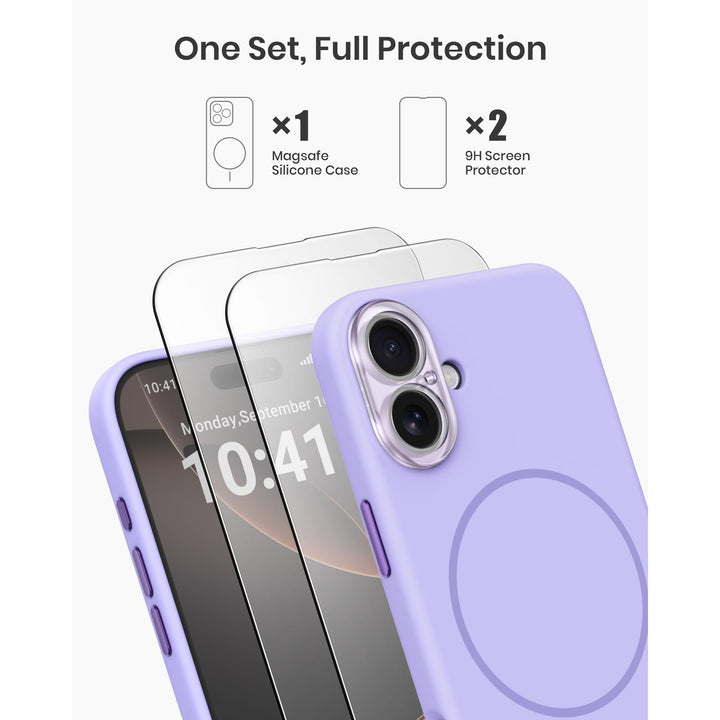 MagSafe Brown Silicone Case with Screen Protectors - DOKUTRONIX