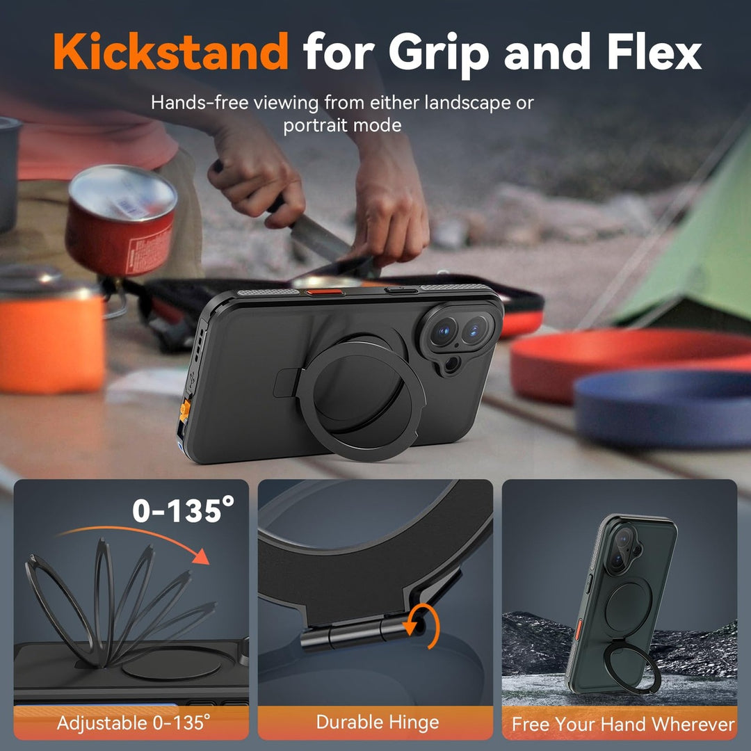 MagnaGuard 360: iPhone 16 Plus Waterproof Case - DOKUTRONIX