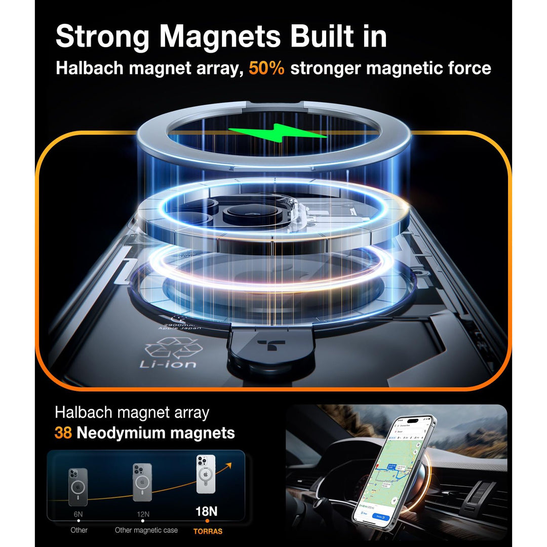 Magnetic UPRO Stand - iPhone 12/12 Pro Blue - DOKUTRONIX