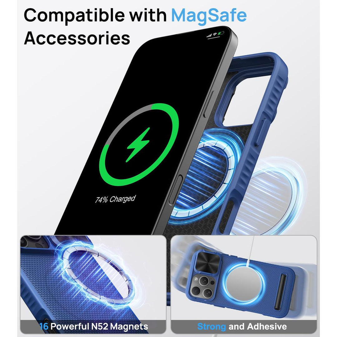MagSafe Armor Case for iPhone 15 Pro Max - Blue - DOKUTRONIX
