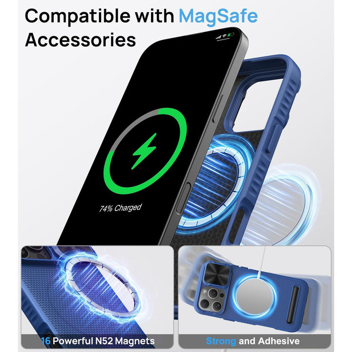 MagSafe Armor Case for iPhone 15 Pro Max - Blue - DOKUTRONIX