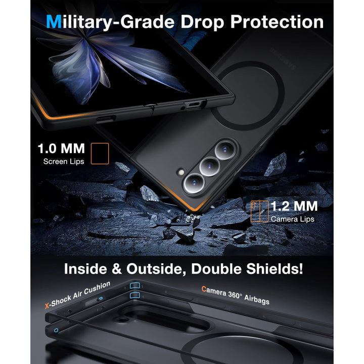 MagSafe Slim Case for Galaxy Z Fold 6 - Matte Black - DOKUTRONIX