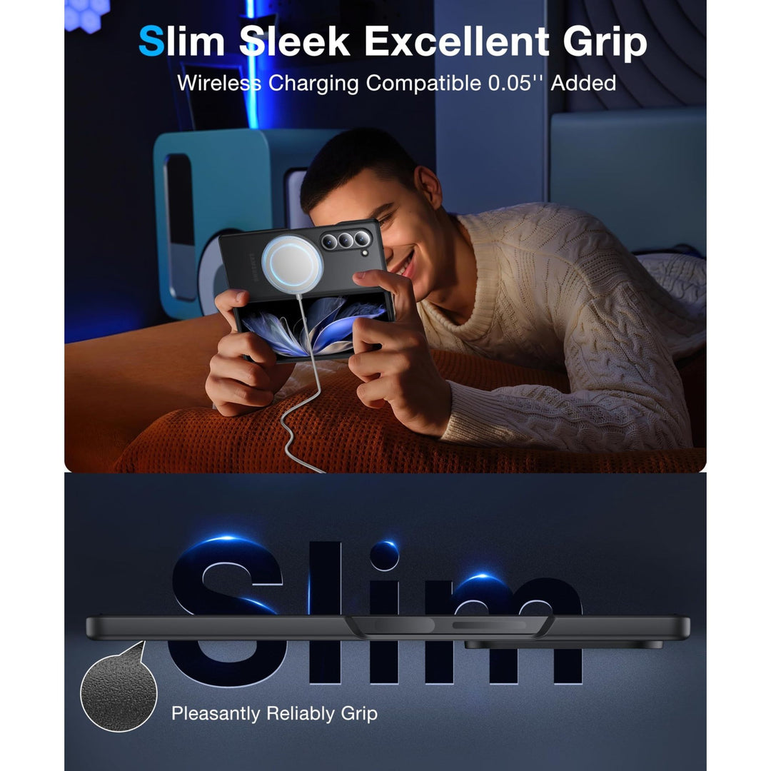 MagSafe Slim Case for Galaxy Z Fold 6 - Matte Black - DOKUTRONIX